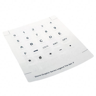 GSF0T203 by Storm Interface - KEY LEGEND SET F 0-9,+,-,# 25PC