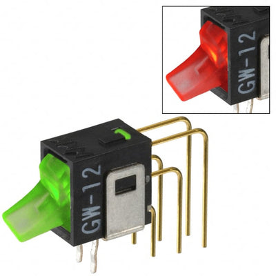 GW12LJVCF by NKK Switches - ROCKER SWITCH SPDT 0.4VA 28V