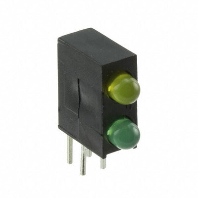 H301CYGD-100 by Bivar Inc. - LED ASSY RA 3MM 2LVL YGN DIFF