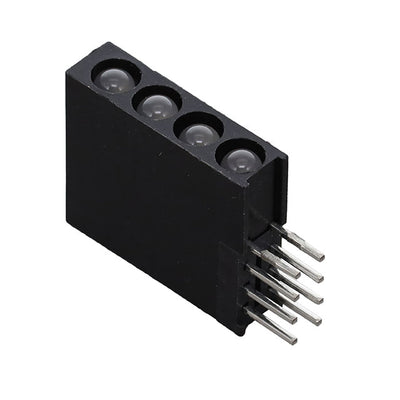 H455CBC by Bivar Inc. - LED ASSY RA 3MM 4X1 R/GN WH DIFF