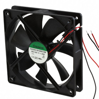 HAC0251S4-000U-999 by Sunon Fans - FAN AXIAL 120X25MM 12VDC WIRE