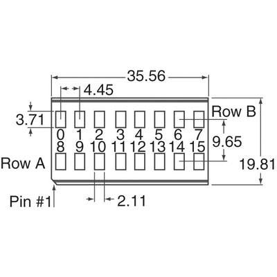 HCMS-2921 by Broadcom Limited - LED DISPL 5X7 2X8CHAR 3.8MM YLW