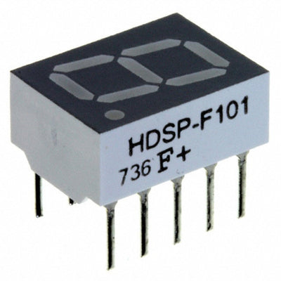 HDSP-F101-EF000 by Broadcom Limited - DISPLAY 7-SEG 0.4"" SGL RED 10DIP