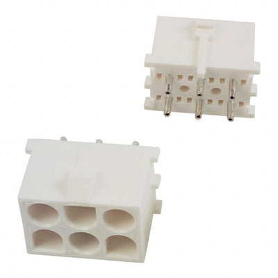 1586212-1 by TE Connectivity AMP Connectors - CONNECTOR HDR 6POS 0.25 TIN PCB