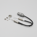 Set of metal rods and nuts on a white background