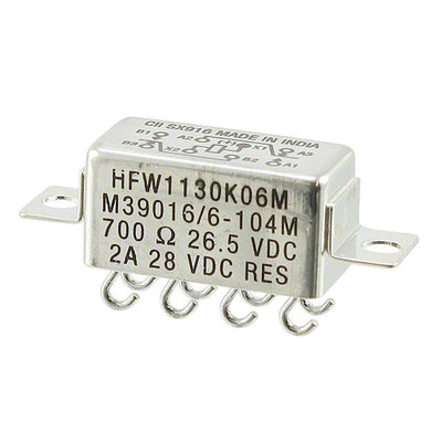 HFW1130K06M by TE Connectivity Aerospace, Defense and Marine - RELAY GEN PURPOS DPDT 2A 26.5VDC