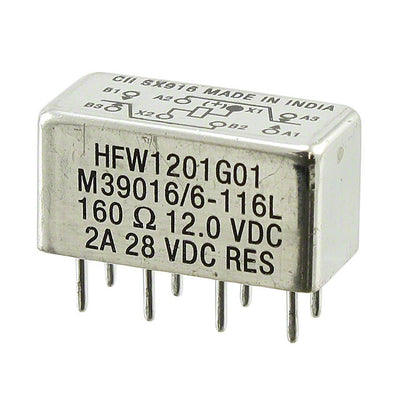 HFW1201G01 by TE Connectivity Aerospace, Defense and Marine - RELAY GEN PURPOSE DPDT 2A 12VDC