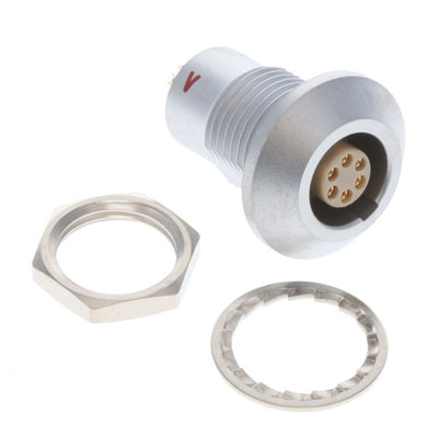 HGG.1B.306.CLLPV by LEMO - CONNECTOR RECPT FMALE 6P GOLD SLDR CUP
