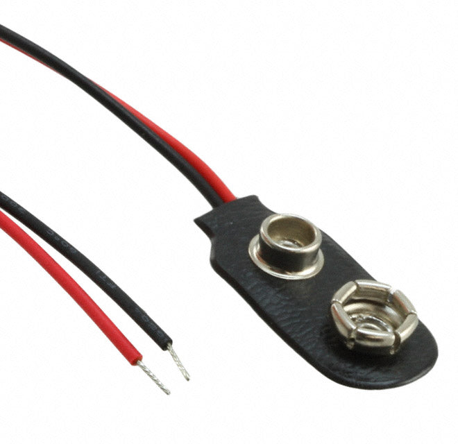 HH-3449 by Bud Industries - BATT CONN SNAP 9V 1 CEL 6"" LEADS