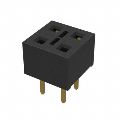 HLE-102-02-G-DV-TE-TR by Samtec Inc. - CONNECTOR RECPT 4POS 0.1 GOLD PCB