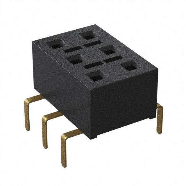 HLE-103-02-G-DV-PE-BE-TR by Samtec Inc. - CONNECTOR RECPT 6POS 0.1 GOLD PCB