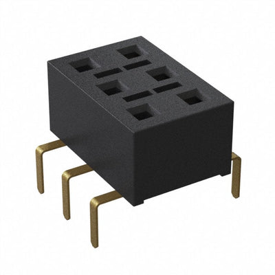 HLE-103-02-G-DV-PE-TR by Samtec Inc. - CONNECTOR RECPT 6POS 0.1 GOLD PCB