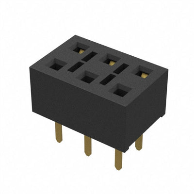 HLE-103-02-G-DV-TE-TR by Samtec Inc. - CONNECTOR RECPT 6POS 0.1 GOLD PCB