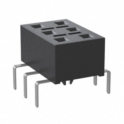 HLE-103-02-L-DV-PE-BE-LC by Samtec Inc. - CONNECTOR RECPT 6POS 0.1 GOLD PCB