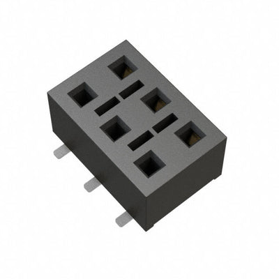 HLE-103-02-L-DV-BE-TR by Samtec Inc. - CONNECTOR RECPT 6POS 0.1 GOLD SMD