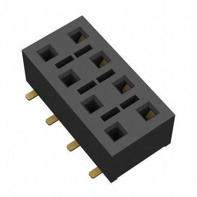 HLE-104-02-H-DV by Samtec Inc. - CONNECTOR RECPT 8POS 0.1 GOLD SMD
