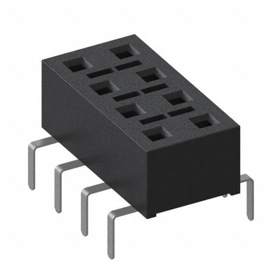 HLE-104-02-SM-DV-PE-BE by Samtec Inc. - CONNECTOR RECPT 8POS 0.1 GOLD PCB