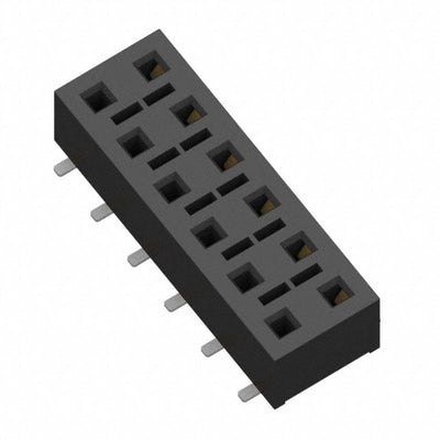 HLE-106-02-SM-DV by Samtec Inc. - CONNECTOR RECPT 12POS 0.1 GOLD SMD