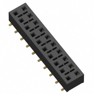 HLE-110-02-H-DV-BE-K by Samtec Inc. - CONNECTOR RECPT 20POS 0.1 GOLD SMD