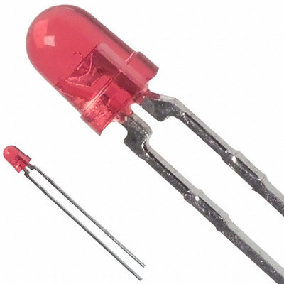 HLMP-1321-G0002 by Broadcom Limited - LED RED CLEAR T-1 T/H