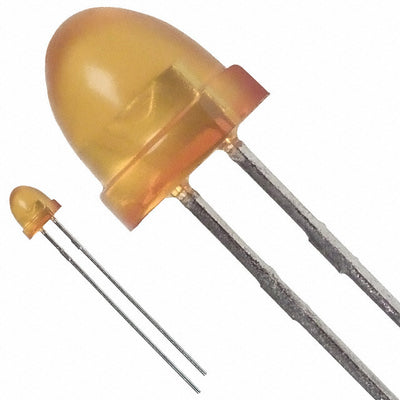 HLMP-3451-D0000 by Broadcom Limited - LED YELLOW DIFFUSED T-1 3/4 T/H