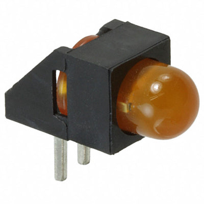 HLMP-3650-C00B2 by Broadcom Limited - LED 5MM 5V GAP YLW RA HOUSING