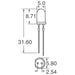 HLMP-CB30-M00DD by Broadcom Limited - LED BLUE CLEAR T-1 3/4 T/H