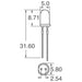 HLMP-CB31-M0000 by Broadcom Limited - LED BLUE CLEAR T-1 3/4 T/H