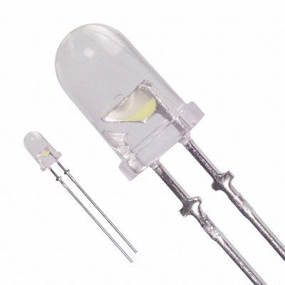 HLMP-CW16-R0000 by Broadcom Limited - LED COOL WHITE CLEAR T-1 3/4 T/H