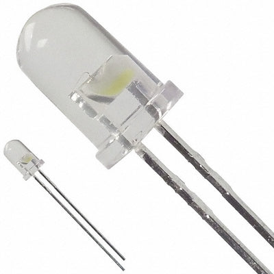 HLMP-CW30-PS000 by Broadcom Limited - LED COOL WHITE CLEAR T-1 3/4 T/H
