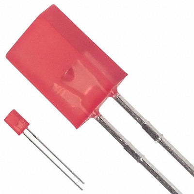 HLMP-S100 by Broadcom Limited - LED RED DIFF RECT 2MMX5MM T/H