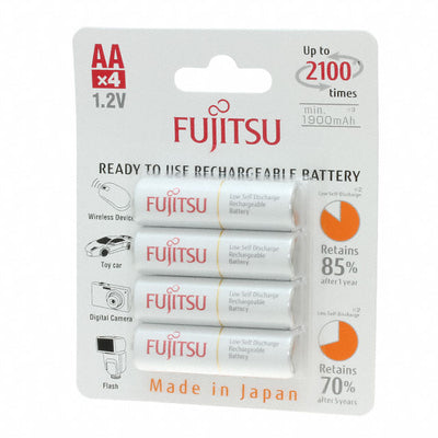 HR-3UTCEX(4B) by FDK America, Inc., a member of Fujitsu Group - FUJITSU AA SIZE MIN. 1900MAH 4PC