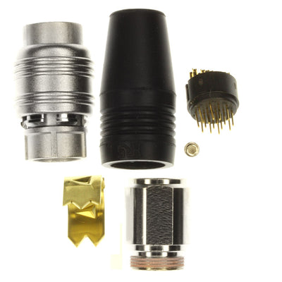 HR25A-9P-16P by Hirose Electric Co Ltd - CONNECTOR PLUG MALE 16P GOLD SLDR CUP