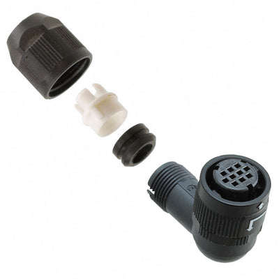 HR34B-12WLPD-10SC by Hirose Electric Co Ltd - CONNECTOR PLG HSG FMAL 10PS INLINE RA
