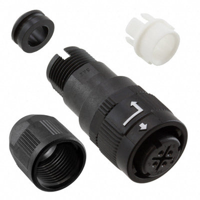 HR34B-12WPD-4S by Hirose Electric Co Ltd - CONNECTOR PLUG FMALE 4P SOLDER CUP