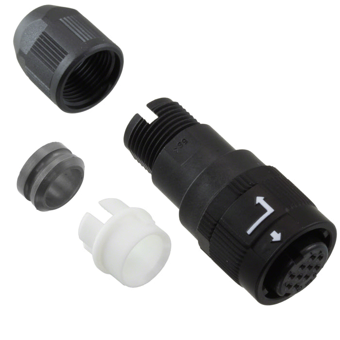 HR34B-12WPE-10S by Hirose Electric Co Ltd - CONNECTOR PLUG FMALE 10P SOLDER CUP