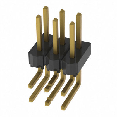 HTSW-103-08-G-D-LA by Samtec Inc. - CONNECTOR HEADER R/A 6POS 2.54MM