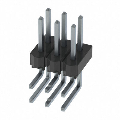 HTSW-103-08-T-D-LA by Samtec Inc. - CONNECTOR HEADER R/A 6POS 2.54MM