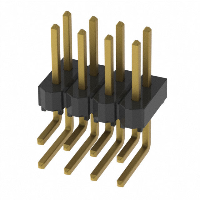 HTSW-104-08-G-D-RA by Samtec Inc. - CONNECTOR HEADER R/A 8POS 2.54MM