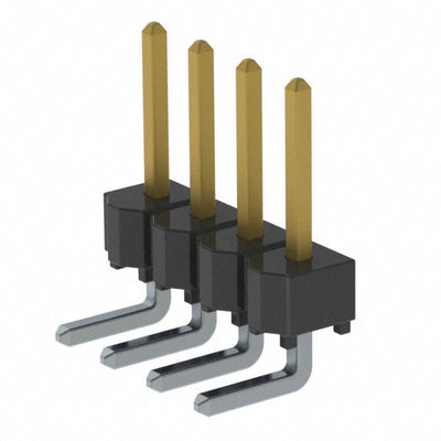 HTSW-104-08-L-S-RA by Samtec Inc. - CONNECTOR HEADER R/A 4POS 2.54MM