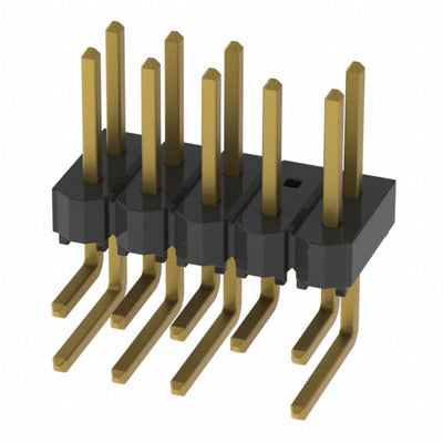 HTSW-105-08-G-D-RA-008 by Samtec Inc. - CONNECTOR HEADER R/A 10POS 2.54MM