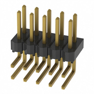 HTSW-105-08-G-D-RA by Samtec Inc. - CONNECTOR HEADER R/A 10POS 2.54MM