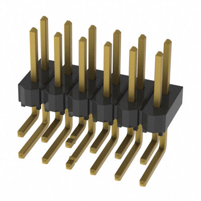 HTSW-106-08-G-D-LA by Samtec Inc. - CONNECTOR HEADER R/A 12POS 2.54MM