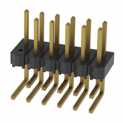 HTSW-106-08-G-D-RA-001 by Samtec Inc. - CONNECTOR HEADER R/A 12POS 2.54MM