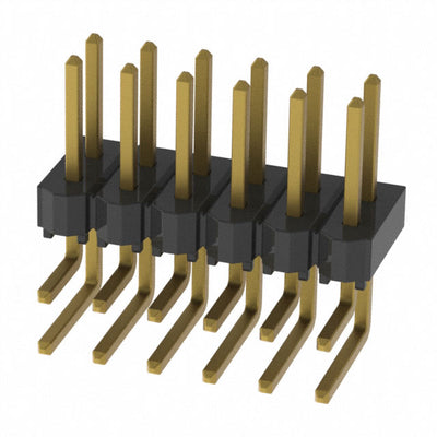 HTSW-106-08-G-D-RA by Samtec Inc. - CONNECTOR HEADER R/A 12POS 2.54MM