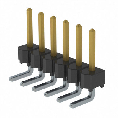 HTSW-106-08-LM-S-RA by Samtec Inc. - CONNECTOR HEADER R/A 6POS 2.54MM
