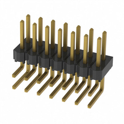 HTSW-107-08-G-D-RA by Samtec Inc. - CONNECTOR HEADER R/A 14POS 2.54MM