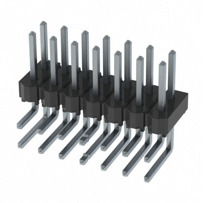 HTSW-107-08-T-D-LA by Samtec Inc. - CONNECTOR HEADER R/A 14POS 2.54MM