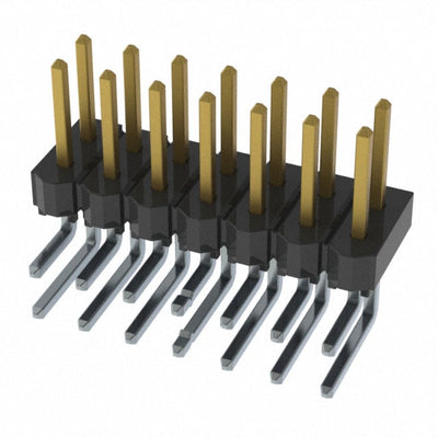 HTSW-107-08-S-D-LA by Samtec Inc. - CONNECTOR HEADER R/A 14POS 2.54MM