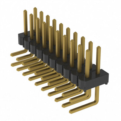 HTSW-110-08-G-D-RA by Samtec Inc. - CONNECTOR HEADER R/A 20POS 2.54MM